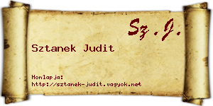 Sztanek Judit névjegykártya
